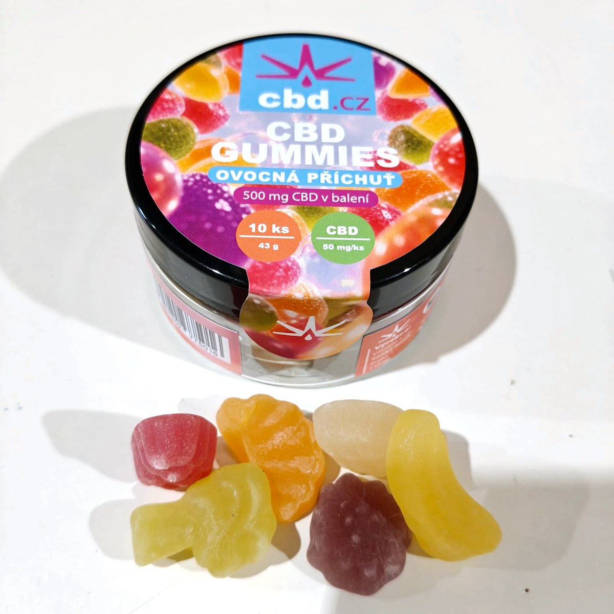 Ovocné CBD gummies 500 mg a jejich dóza