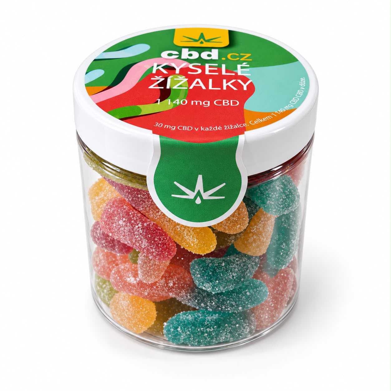Kyselé žížalky s CBD – balení 200 g