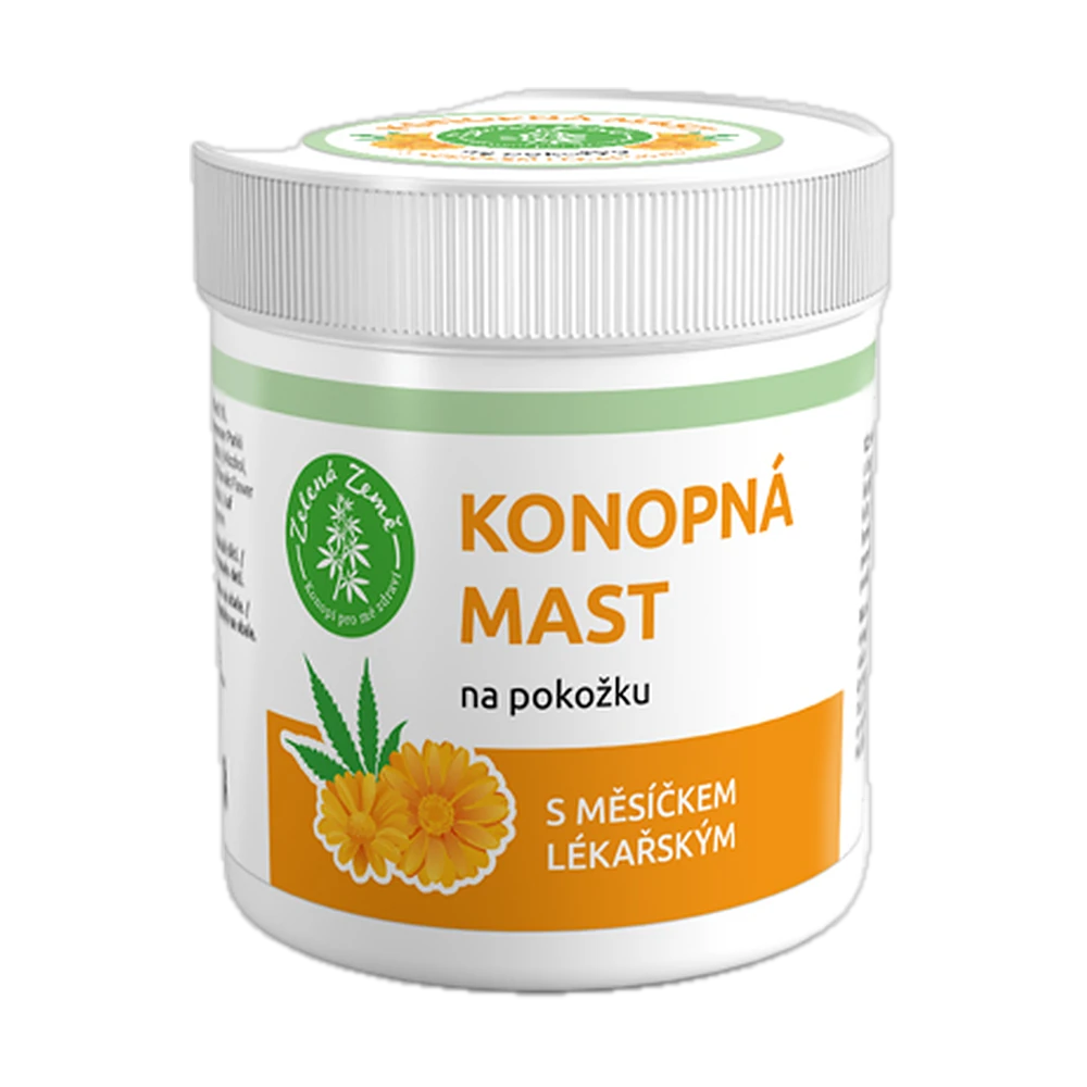 Kelímek konopné masti s měsíčkem Zelená Země, 100 ml