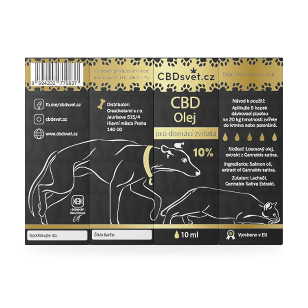 CBD olej 10% pro zvířata - obrázek 3